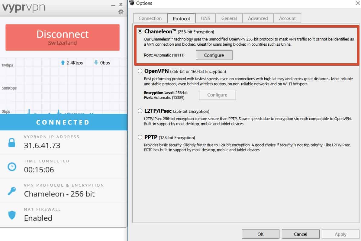 VyprVPN Chameleon Protocol