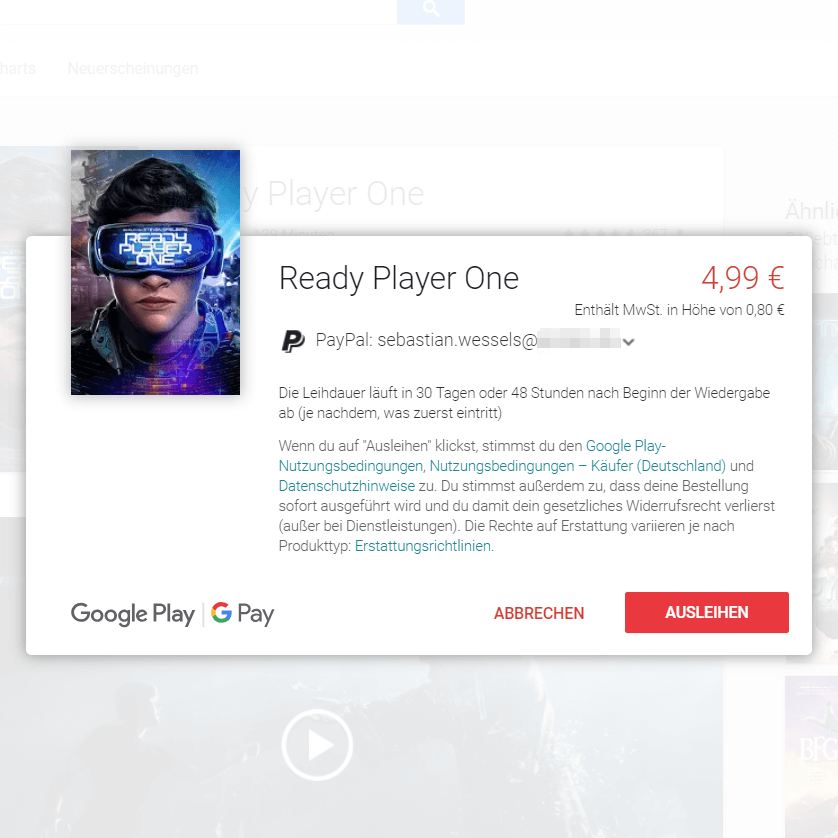Google Play ausleihen