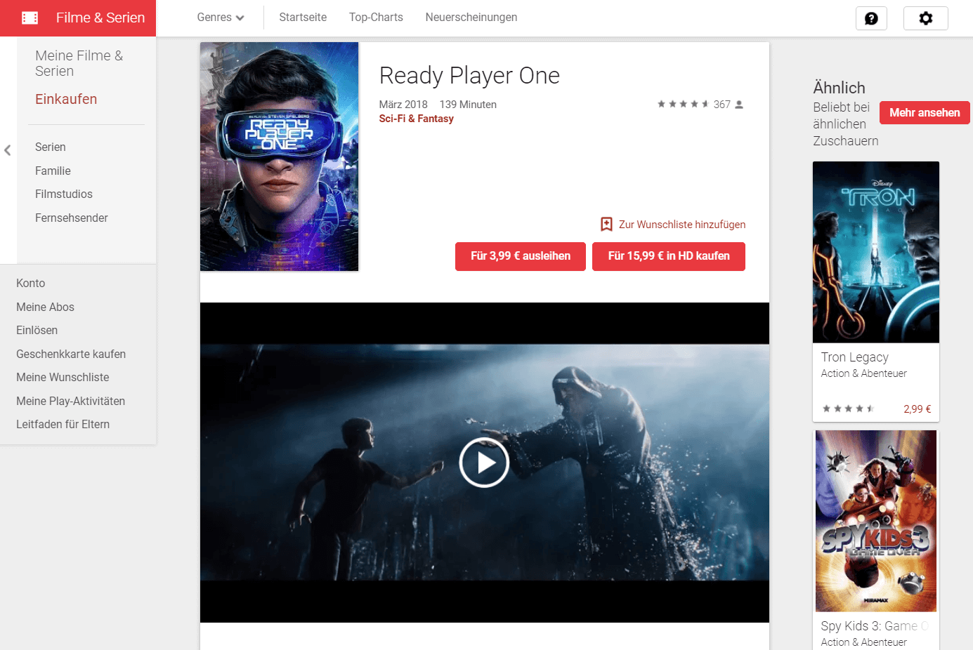Google Play Einzeltitel