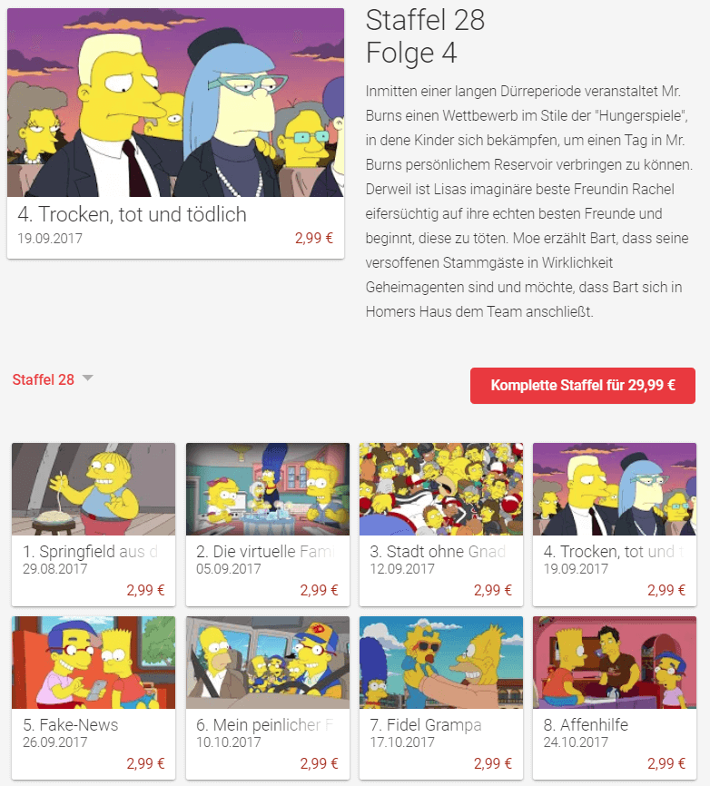 Google Play Serie kaufen