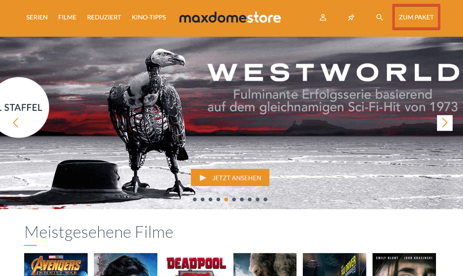 Maxdome zum Paket