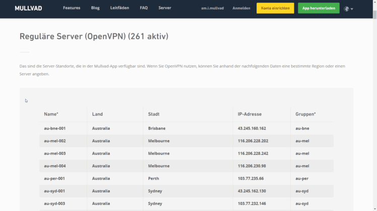 mullvad server list mullvad server list