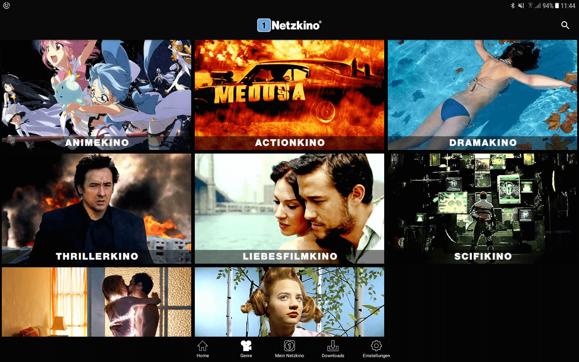 Netzkino-App Genres