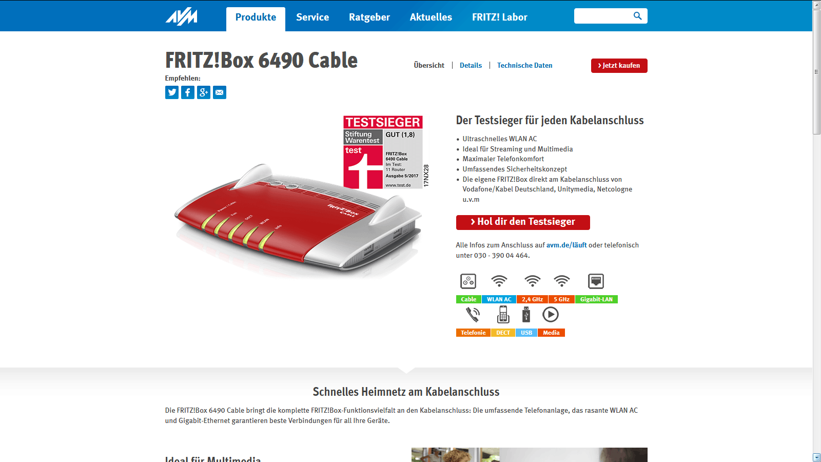 Testsieger Kabel-Router