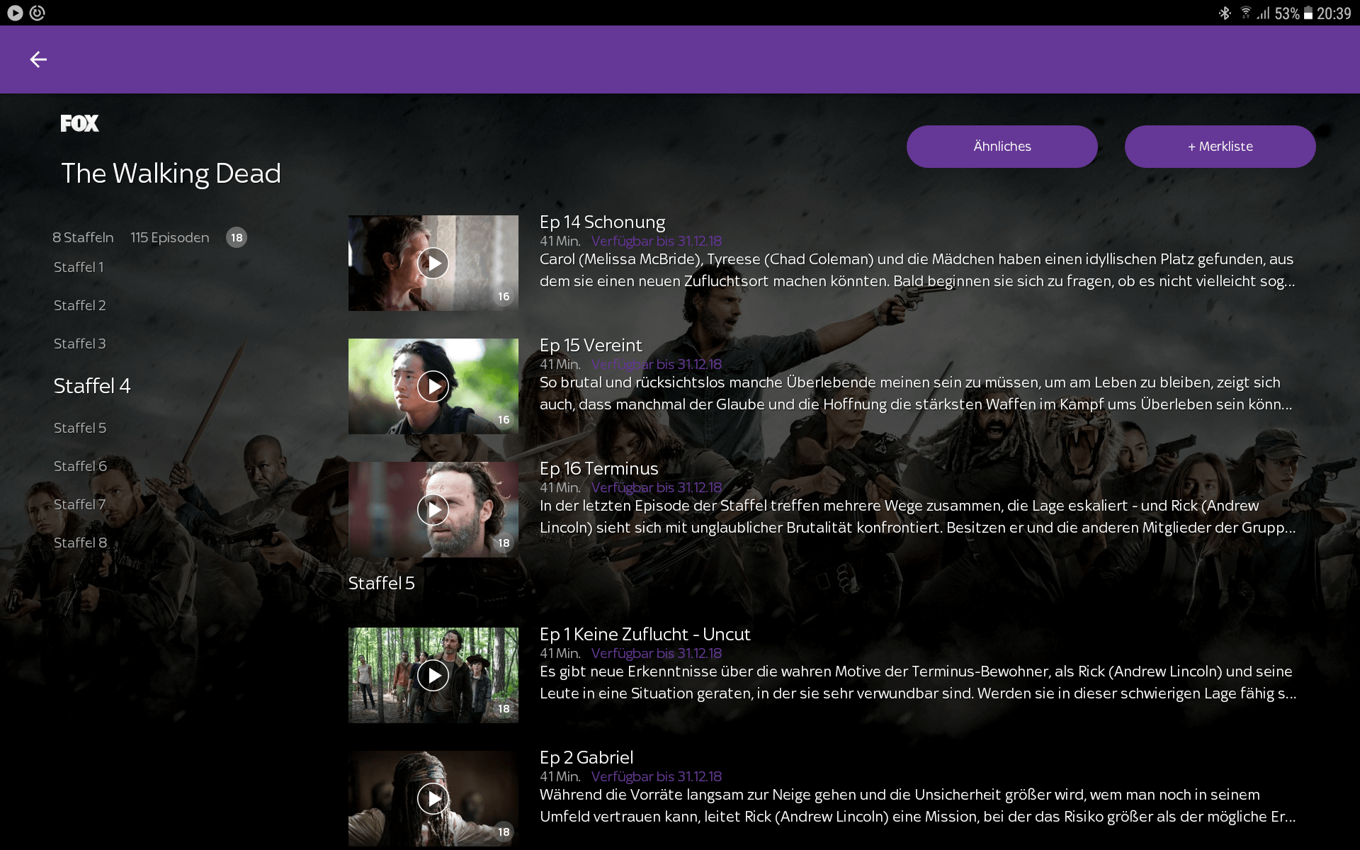 Sky Ticket App Serienfolgen