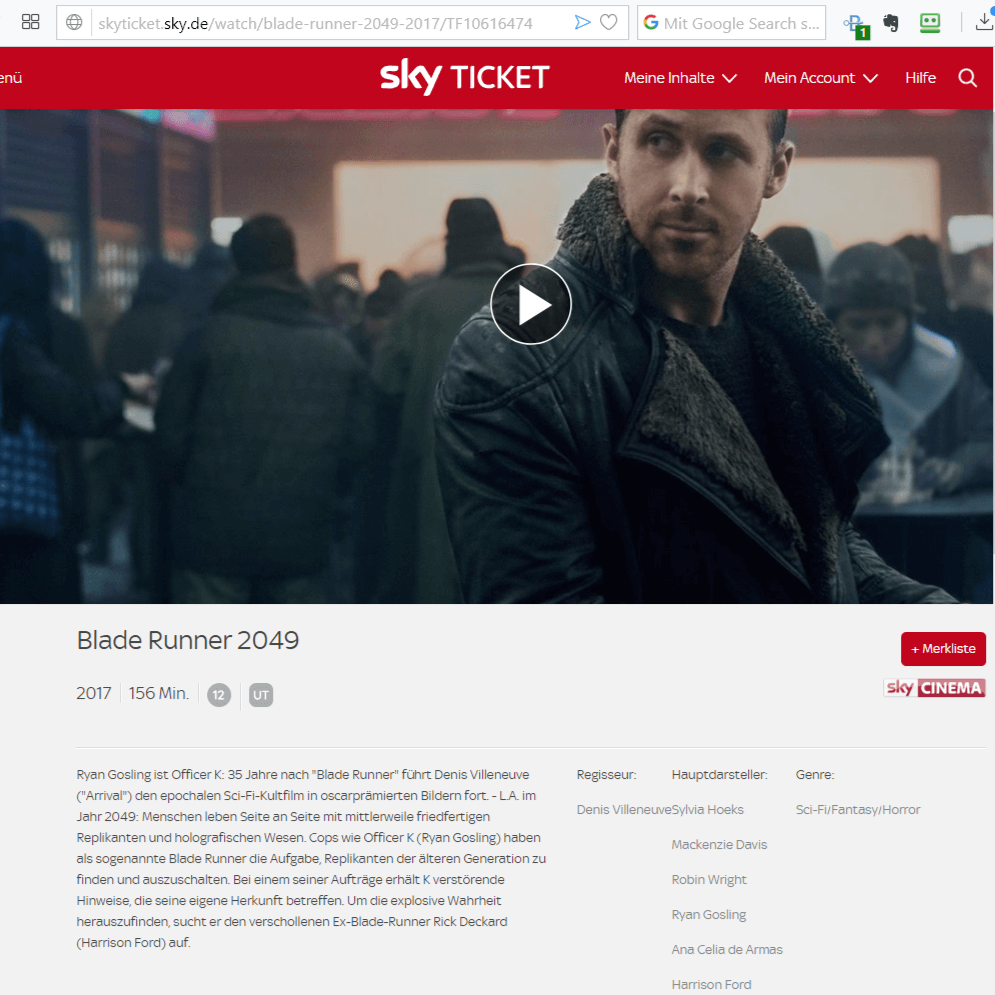 Sky Ticket Einzeltitel