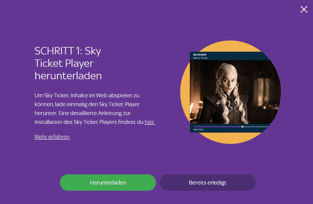 Sky Ticket Player herunterladen
