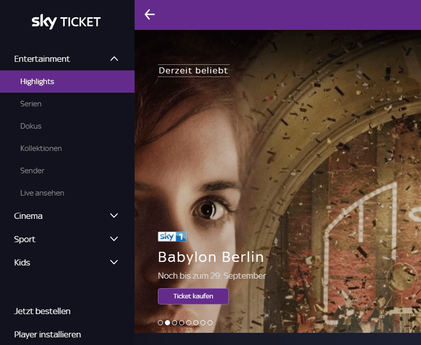 Sky Ticket Serien