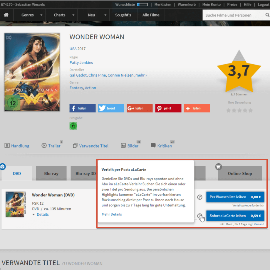 Videobuster Buster a la carte