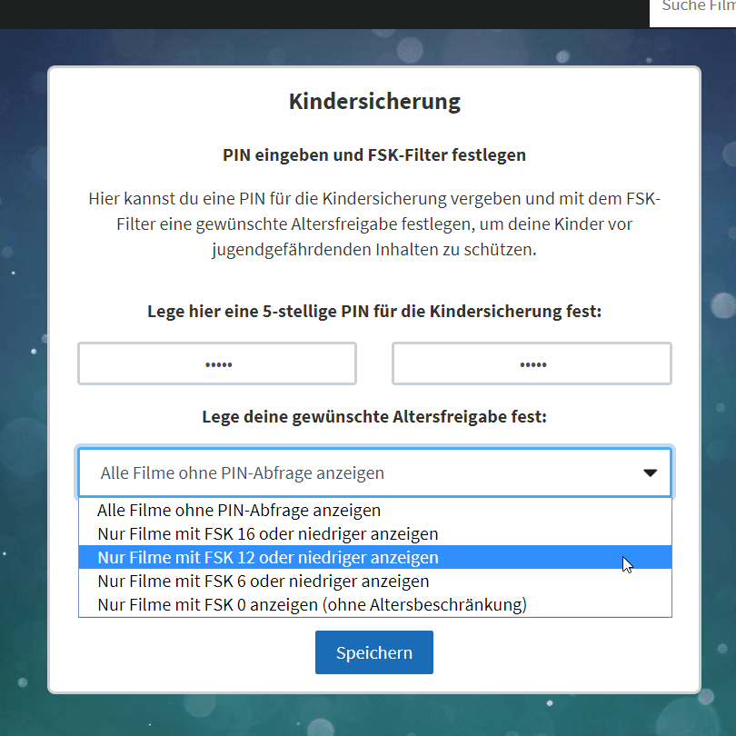 Videobuster Kindersicherung