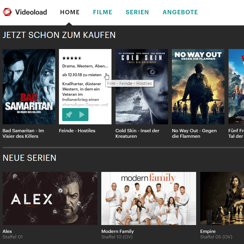 Videoload Cover Details