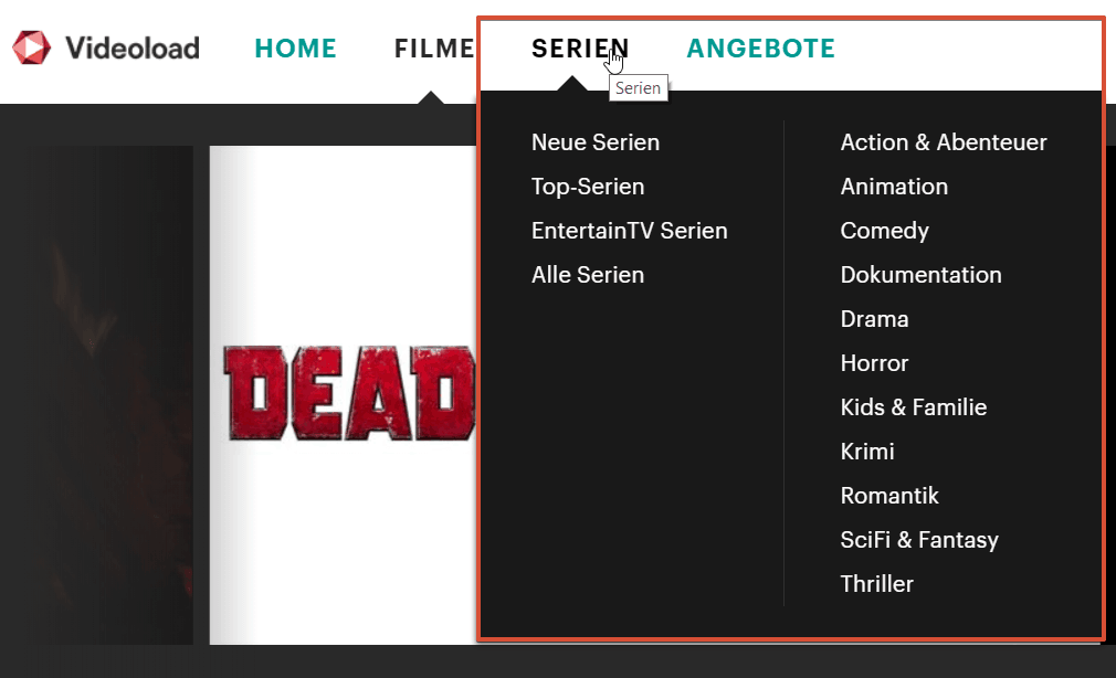 Videoload Menue