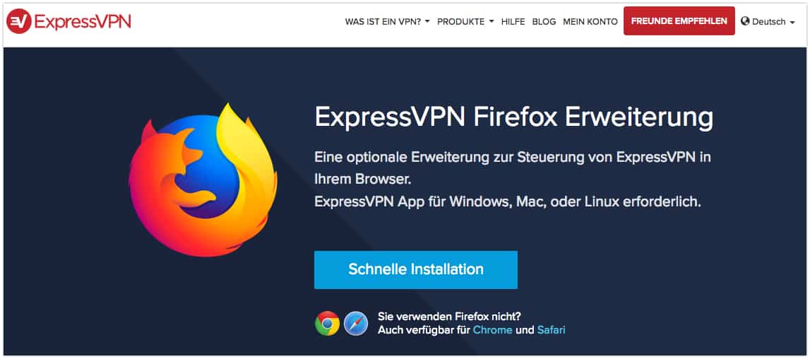 ExpressVPN Firefox-Add-on-Installation