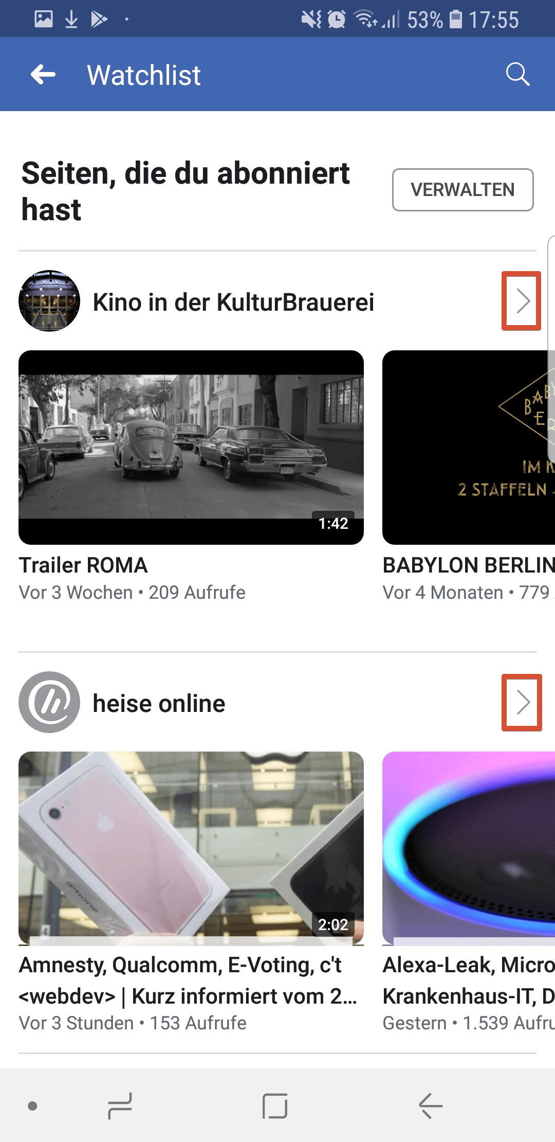 Facebook Watch App Watchlist