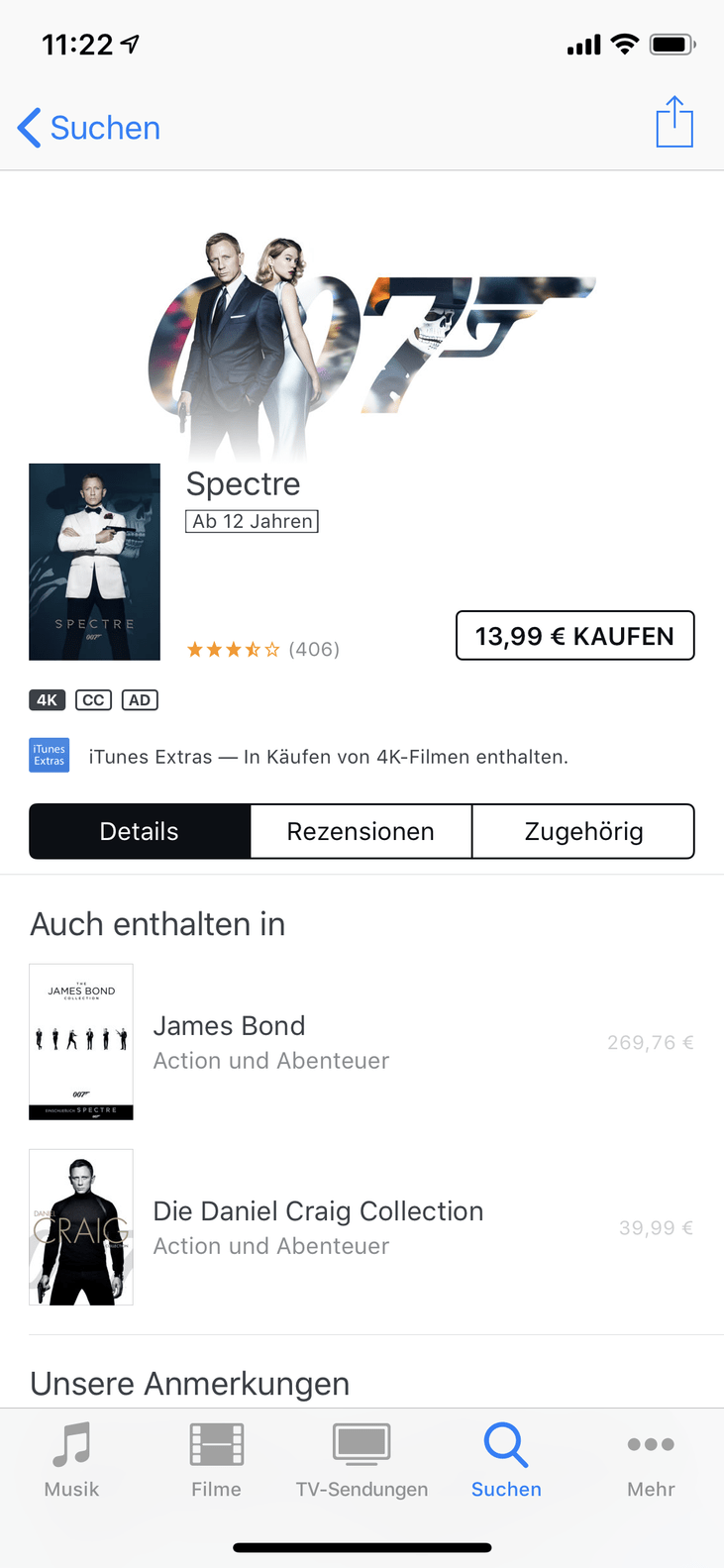 iTunes – Film nur zum Kaufen