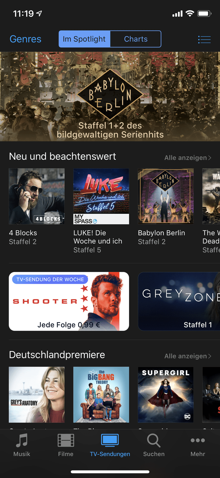 iTunes – TV-Serien