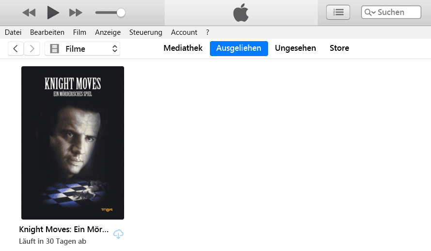 iTunes – Video ausgeliehen