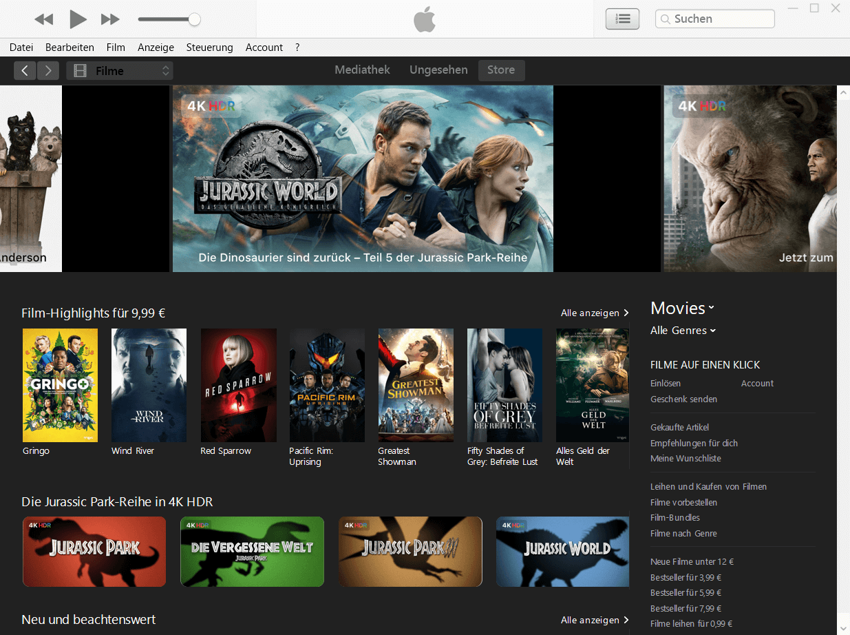 iTunes Store – Startseite