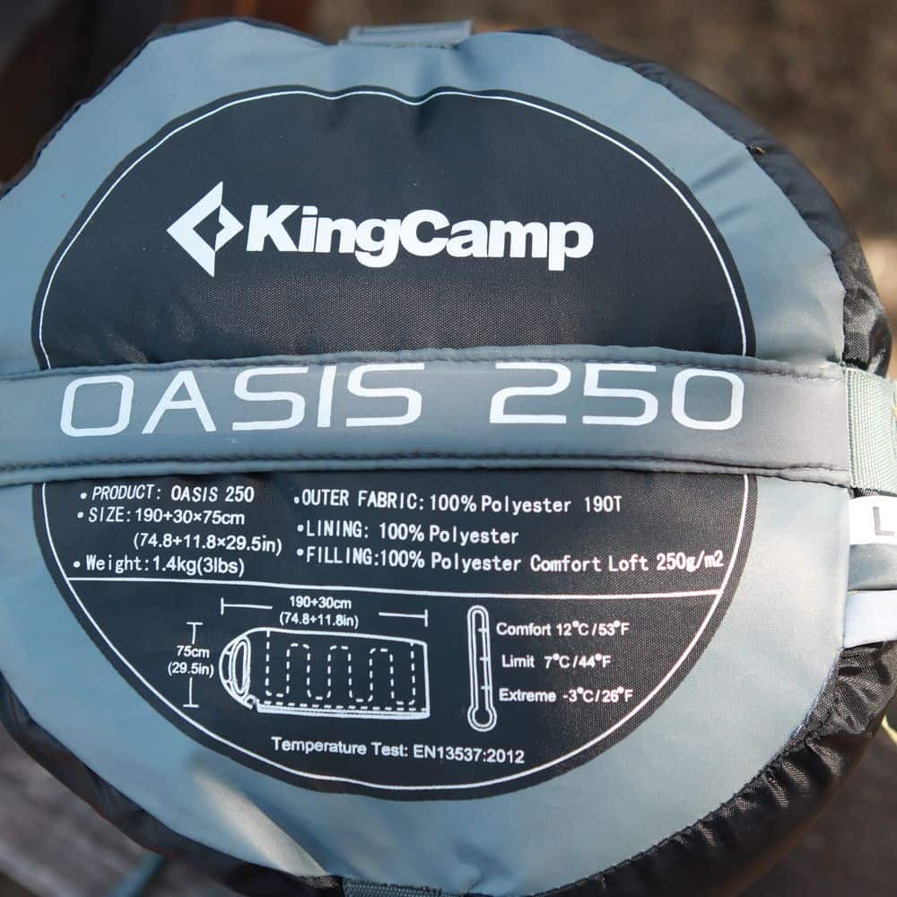 KingCamp Oasis Schlafsack – Draufsicht
