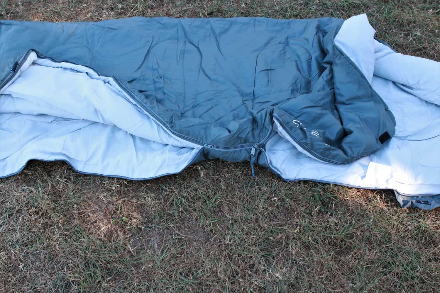 KingCamp Schlafsack, Ansicht seitlicher Reißverschluss