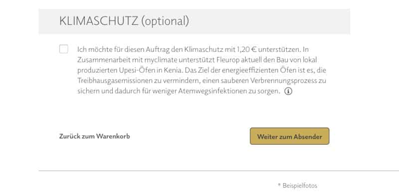 Fleurop Bestellung Klimaschutz