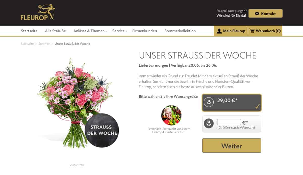 Fleurop Tag 1 Strauss