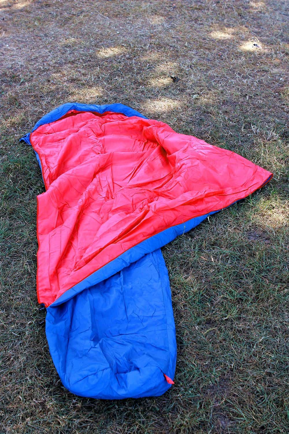 Nordkamm Schlafsack leicht geöffnet