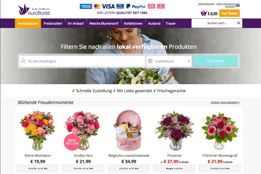 Euroflorist Website