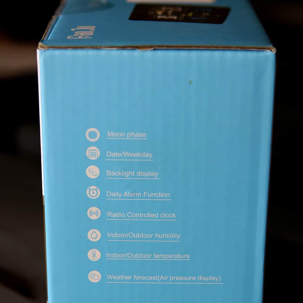 FanJu Wetterstation Verpackung von der Seite