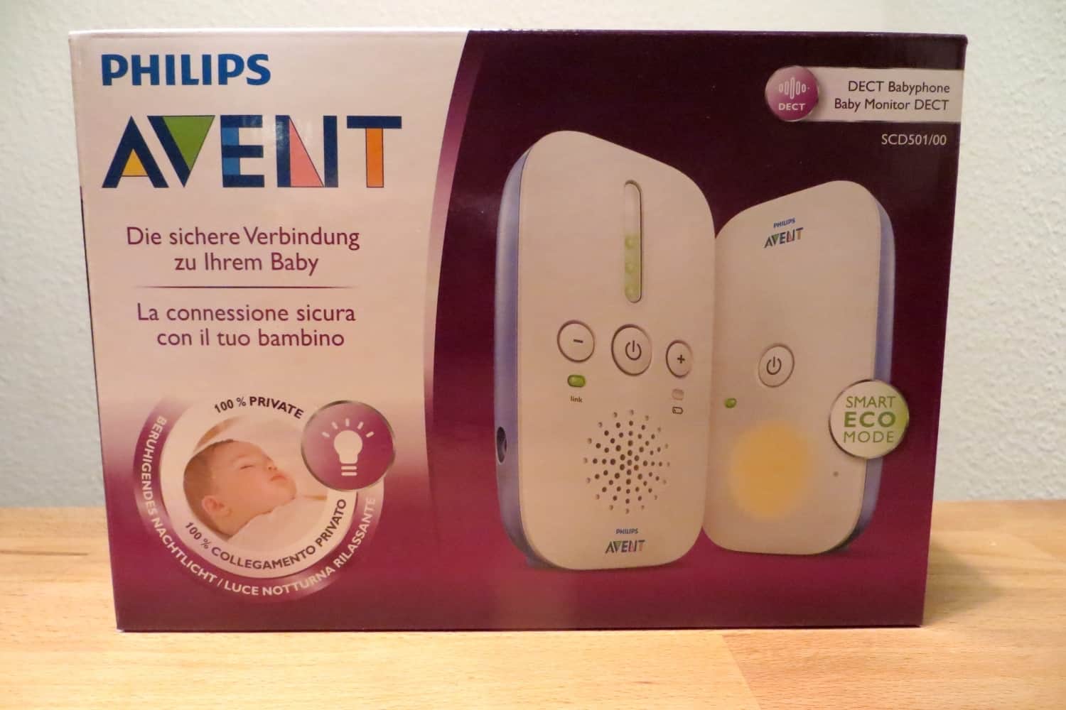 Babyphone Test - Philips Avent SCD501 Verpackung