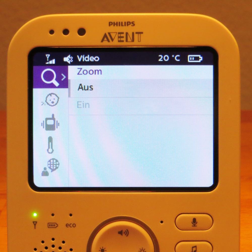Babyphone-Test - Philips Avent SCD630, Monitor