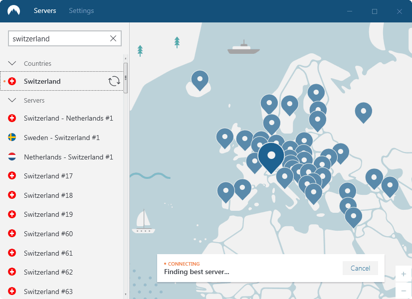 Top 5 VPN Schweiz NordVPN Client