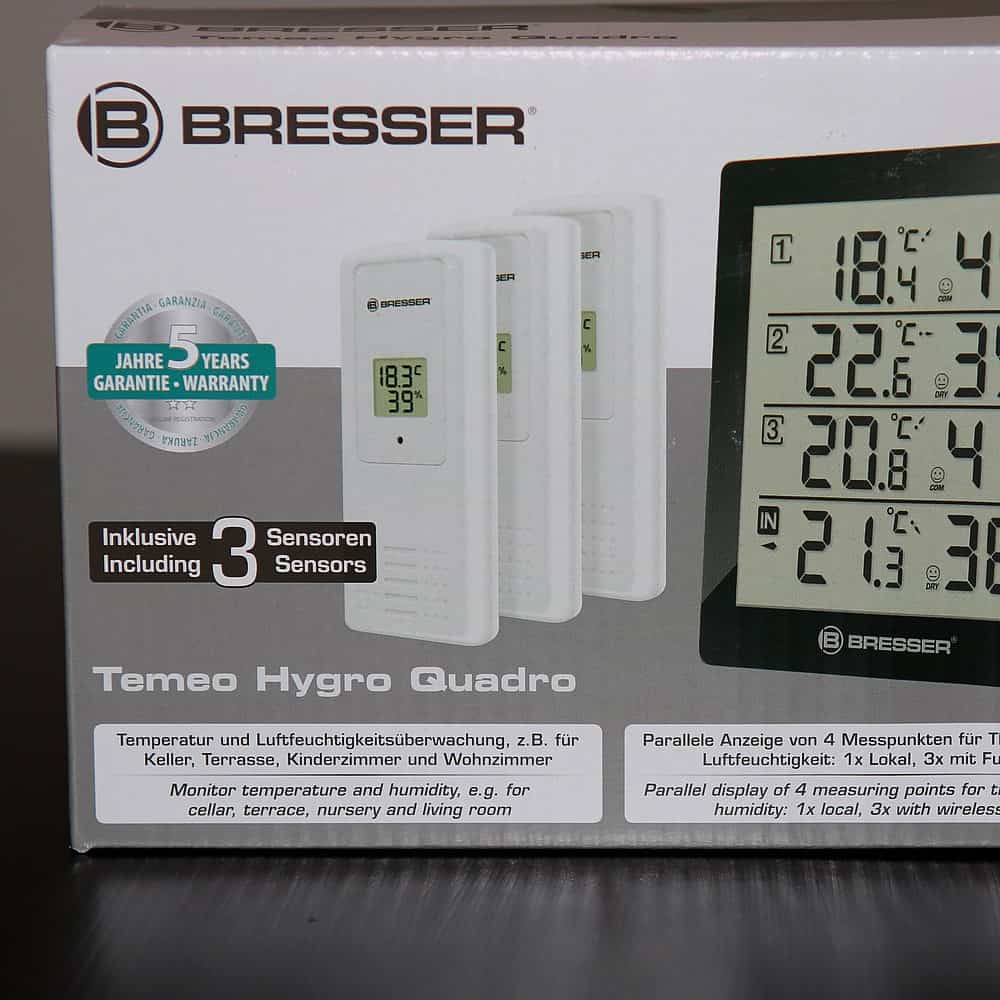 Bresser Temeo Wetterstation Karton-Vorderseite