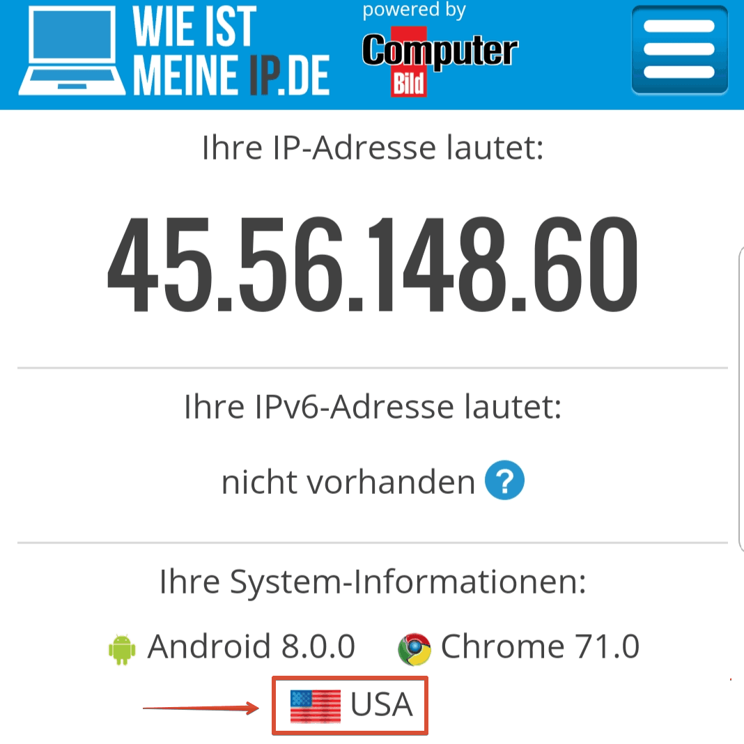 ExpressVPN App IP-Adresse USA