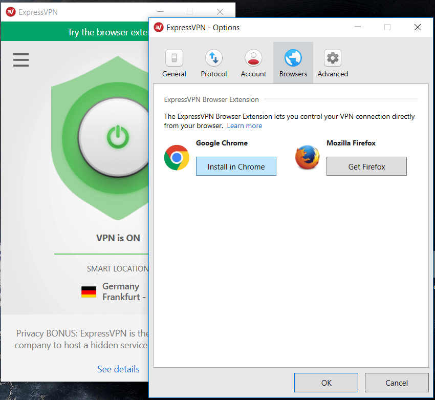 ExpressVPN Chrome Firefox