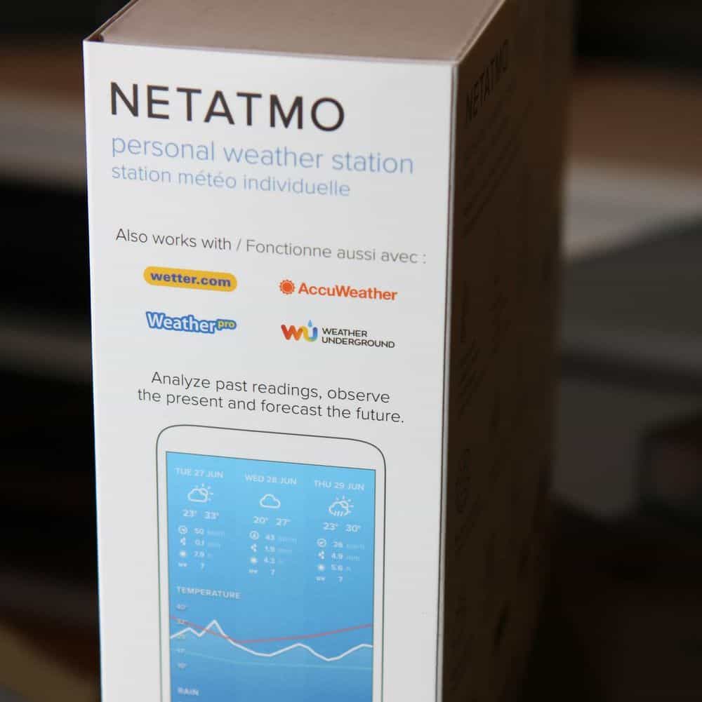 Netatmo Wetterstation - Karton, Seitenansicht
