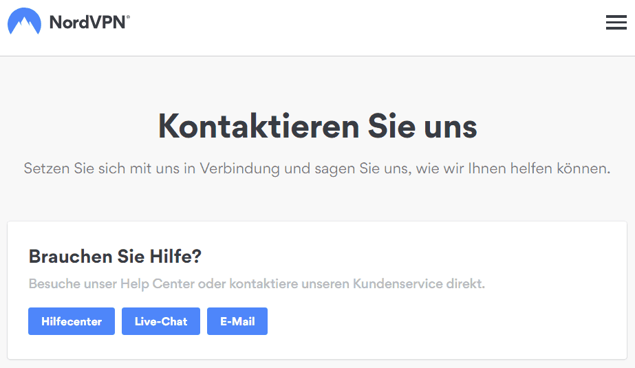 NordVPN – Support kontaktieren