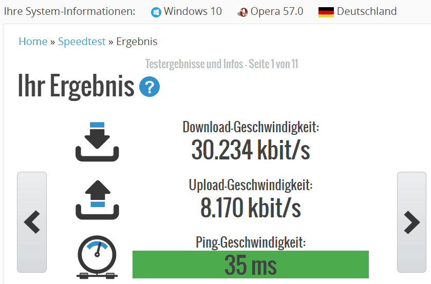 NordVPN – Speedtest ohne VPN