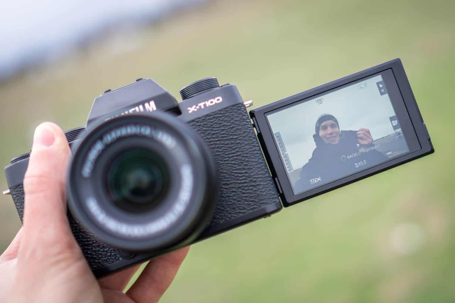 Fujifilm X-T100 Selfie-Display