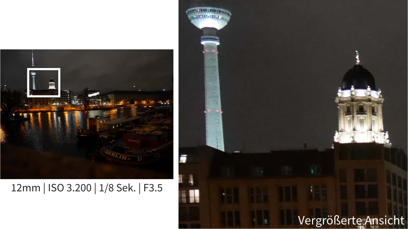 Panasonic GF7K Beispielbild bei Nacht