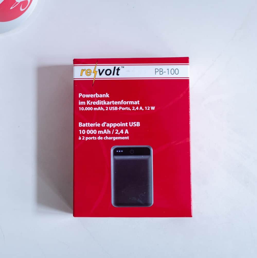 revolt-Powerbank - Verpackung