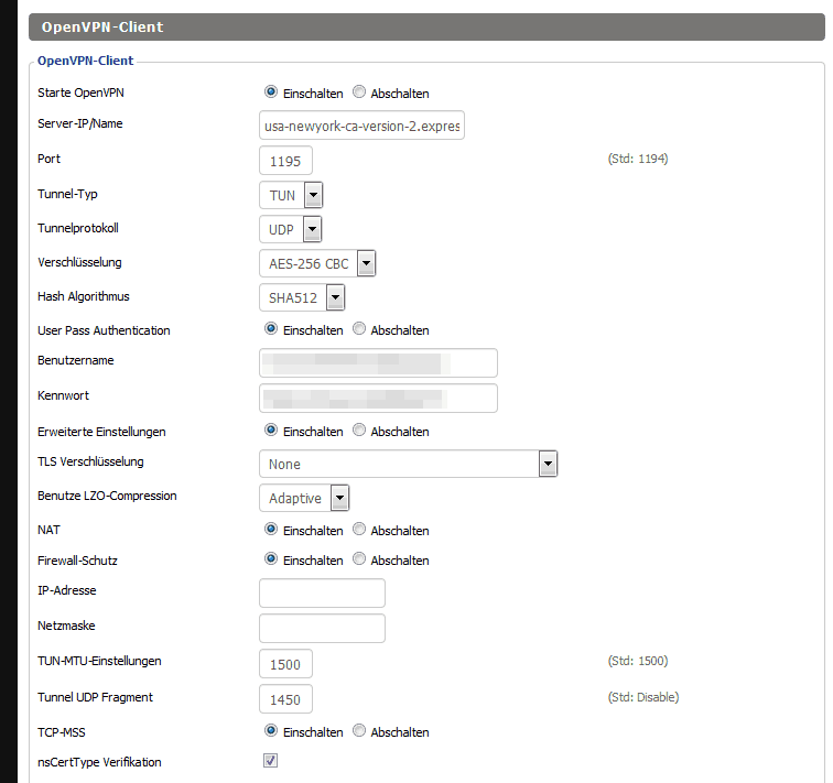 VPN auf Router einrichten ExpressVPN OpenVPN einrichten