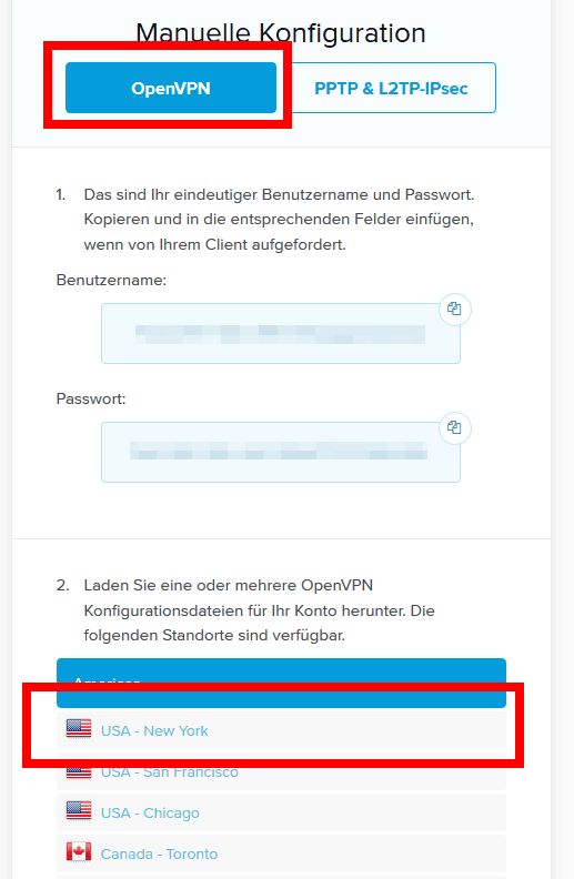 VPN auf Router einrichten ExpressVPN OpenVPN-Server