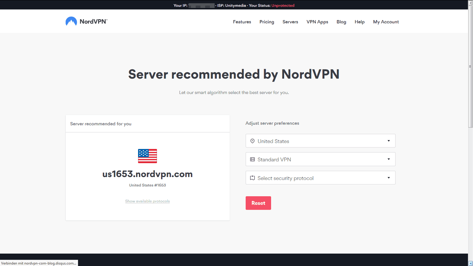 VPN auf Router einrichten NordVPN Server Auwahl