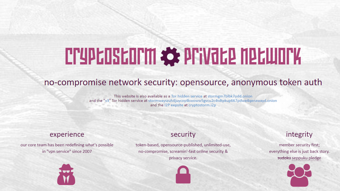 VPN for Tor Cryptostorm Website