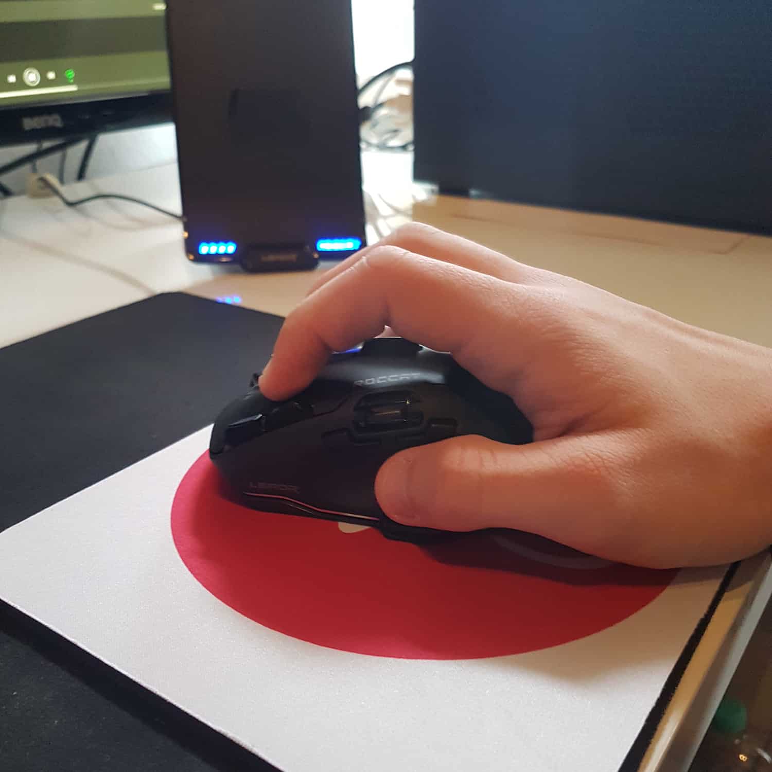 Gaming Maus Test Finger Grip