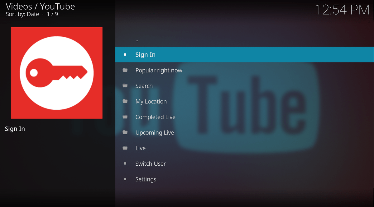 Kodi einrichten – YouTube Startseite