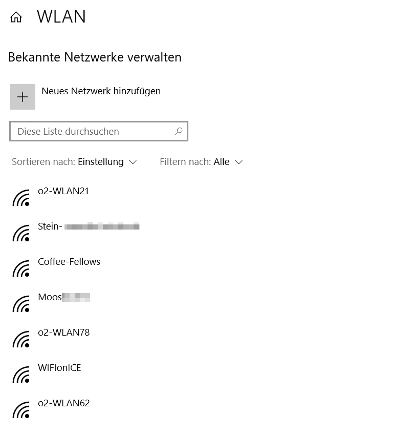 VPNs für öffentliche WLANs – Bekannte Netzwerke