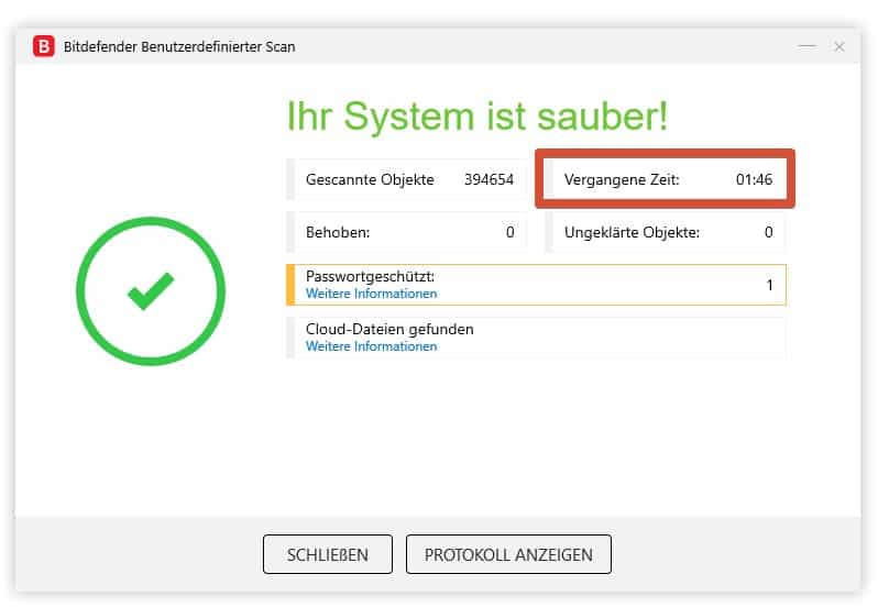 Bitdefender Antivirus Plus Test Geschwindigkeitstest
