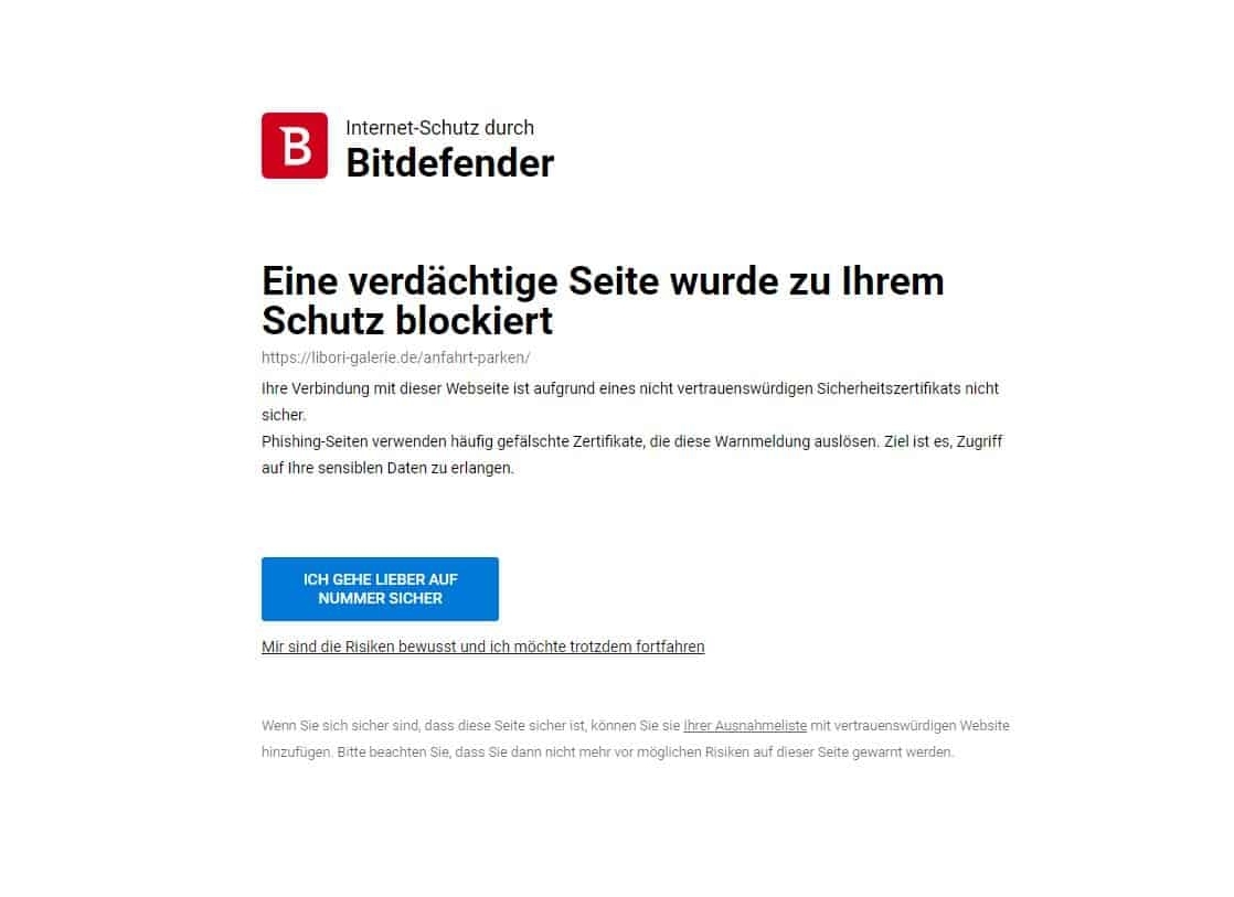 Bitfender Antivirus Plus Test Internetschutz